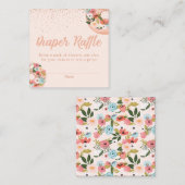 Carte D'accompagnement Boîtier de Baby shower à feuillages floraux (Devant / Derrière)