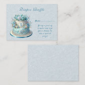 Carte D'accompagnement Boîtier de Baby shower à fleurs de gâteau bleu (Devant / Derrière)