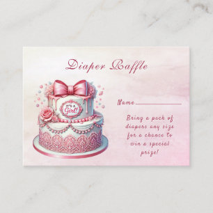 Carte D'accompagnement Boîtier de Baby shower de la cave rose de gâteau