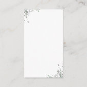 Carte D'accompagnement Boîtier de Baby shower Feuille en argent (Dos)