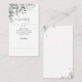 Carte D'accompagnement Boîtier de Baby shower Feuille en argent (Devant / Derrière)