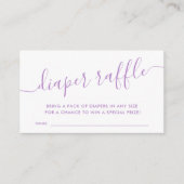 Carte D'accompagnement Boîtier de billet moderne pour bébé mauve (Devant)