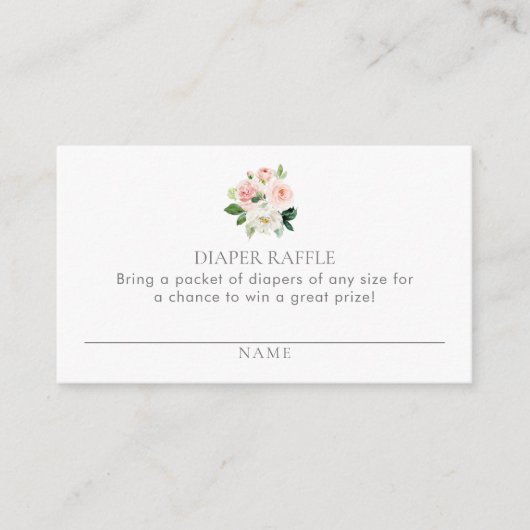 Carte D'accompagnement Boîtier de billet simple papier rose floral (Devant)