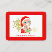 Carte D'accompagnement Boîtier de demande de Baby shower de Noël Père Noë (Dos)
