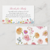 Carte D'accompagnement Boîtier de demande de bibliothèque pour bébés Fleu (Devant / Derrière)