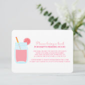 Carte D'accompagnement Boîtier de demande de réservation de Baby shower e (Debout devant)