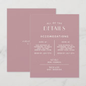 Carte D'accompagnement Boîtier de détail de Mariage d'écrou minimal simpl (Devant / Derrière)