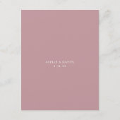 Carte D'accompagnement Boîtier de détail de Mariage d'écrou minimal simpl (Dos)