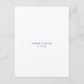 Carte D'accompagnement Boîtier de détails de Mariage Ecru Simple (Dos)