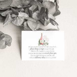Carte D'accompagnement Boîtier de la Fête des mariées de vin rosé