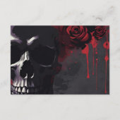 Carte D'accompagnement Boîtier de Mariage rouge rose rouge foncé (Dos)