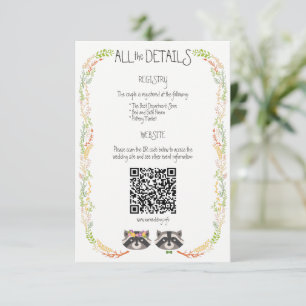 Carte D'accompagnement Boîtier de Mariage rustique de Whimsical Forest Ra