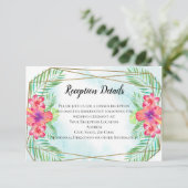 Carte D'accompagnement Boîtier de plage Hibiscus Flower Watercolor (Debout devant)