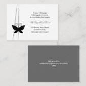 Carte D'accompagnement Boîtier de réception à papillon noir (Devant / Derrière)