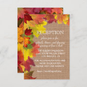 Carte D'accompagnement Boîtier de réception de mariage Burlap (Devant / Derrière)