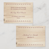 Carte D'accompagnement Boîtier De Réception En Bois (Devant / Derrière)