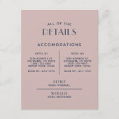 Carte D'accompagnement Boîtier Détail Rose Sepia Simple (Devant)