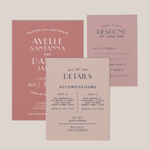 Carte D'accompagnement Boîtier Détail Rose Sepia Simple