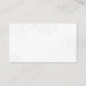 Carte D'accompagnement Boîtier d'information du mariage (avec floral blan (Dos)