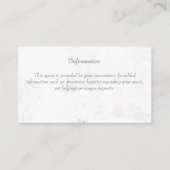 Carte D'accompagnement Boîtier d'information du mariage (avec floral blan (Devant)