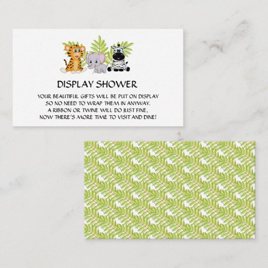 Carte D'accompagnement Boîtier d'insertion de douche d'affichage baby sho (Devant / Derrière)