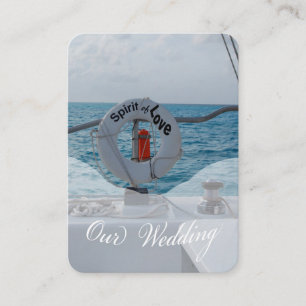 Carte D'accompagnement Boîtier d'invitation de mariage de bateau