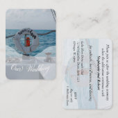 Carte D'accompagnement Boîtier d'invitation de mariage de bateau (Devant / Derrière)