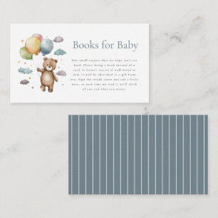 Carte D'accompagnement Boîtier d'ours en peluche moderne bleu mignon mini