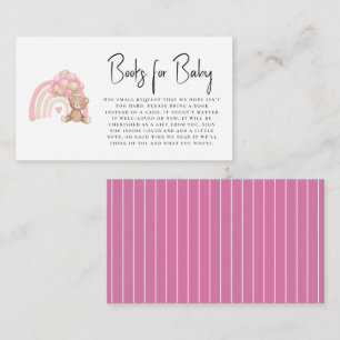 Carte D'accompagnement Boîtier d'ours en peluche moderne rose mignon mini