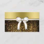 Carte D'accompagnement Boîtier du site Web du Mariage de ruban blanc et o (Dos)