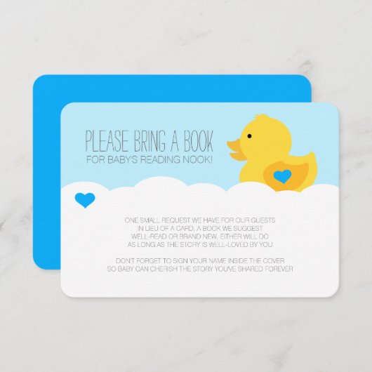 Carte D'accompagnement Boîtier en caoutchouc Bubble Bain Boîtier Baby sho (Devant / Derrière)