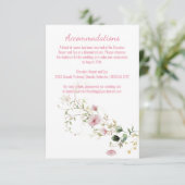 Carte D'accompagnement Boîtier floral rose pâle (Debout devant)