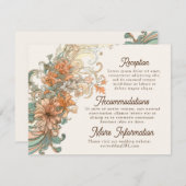 Carte D'accompagnement Boîtier Mariage Art Nouveau (Devant / Derrière)