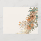 Carte D'accompagnement Boîtier Mariage Art Nouveau (Dos)