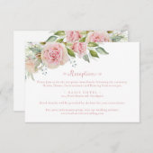 Carte D'accompagnement Boîtier Mariage rose (Devant / Derrière)