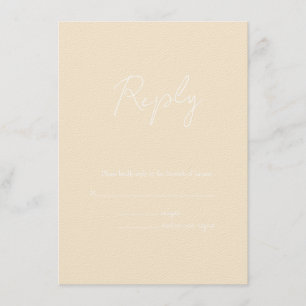 Carte D'accompagnement Boîtier Mariage RSVP Champagne Tone Terre