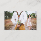 Carte D'accompagnement Boîtier RSVP de mariage de code QR simple script (Dos)