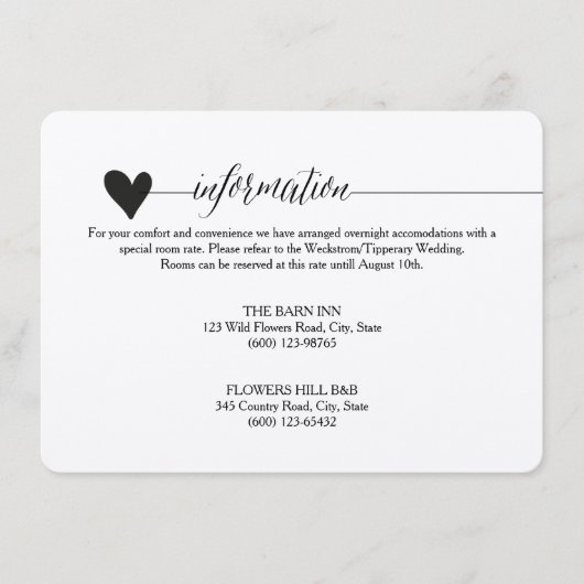 Carte D'accompagnement Boîtier Rustique Kraft Mariage, calligraphie cardi (Devant)