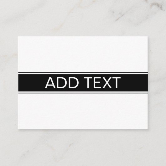 Carte D'accompagnement Bold Black & White Stripe Editable Text (Devant)