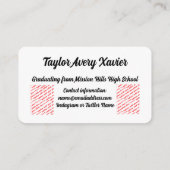 Carte D'accompagnement Bold Class of 2027 Graduation (Dos)