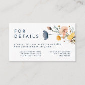 Carte D'accompagnement Bold Elegant Floral Mariage Website (Devant)