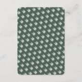 Carte D'accompagnement Bold Retro Green Mountain Forest Mariage (Dos)