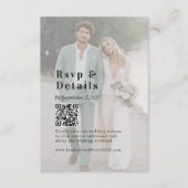 Carte D'accompagnement Bold Trending Photo Wedding QR Code RSVP Photo (Devant)