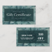 Carte D'accompagnement Bon de chèque-cadeau Budget Moderne Entreprise (Devant / Derrière)