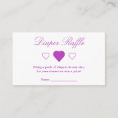 Carte D'accompagnement Bonbon Baby shower Coeurs doux (Devant)