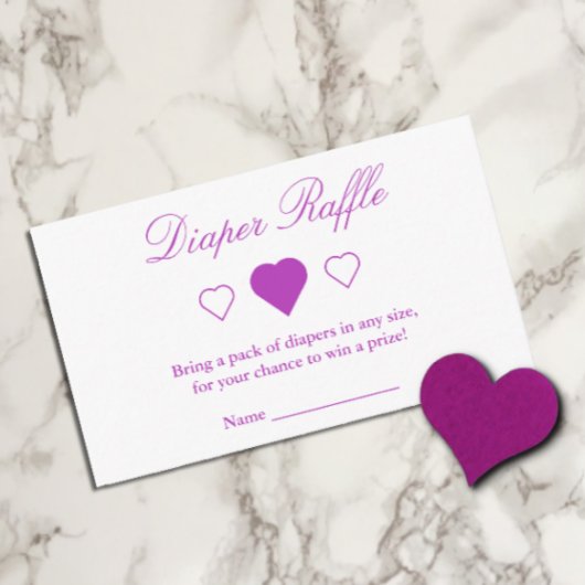 Carte D'accompagnement Bonbon Baby shower Coeurs doux