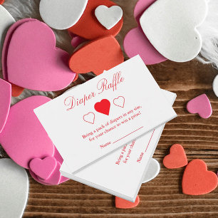 Carte D'accompagnement Bonbon Baby shower Coeurs doux