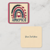 Carte D'accompagnement Bonheur américain (Devant / Derrière)