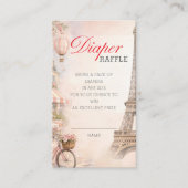 Carte D'accompagnement Bonjour Bébé Baby Shower Diaper Raffle Insert (Devant)
