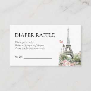 Carte D'accompagnement Bonjour Bébé French Baby shower Déchets Raffle